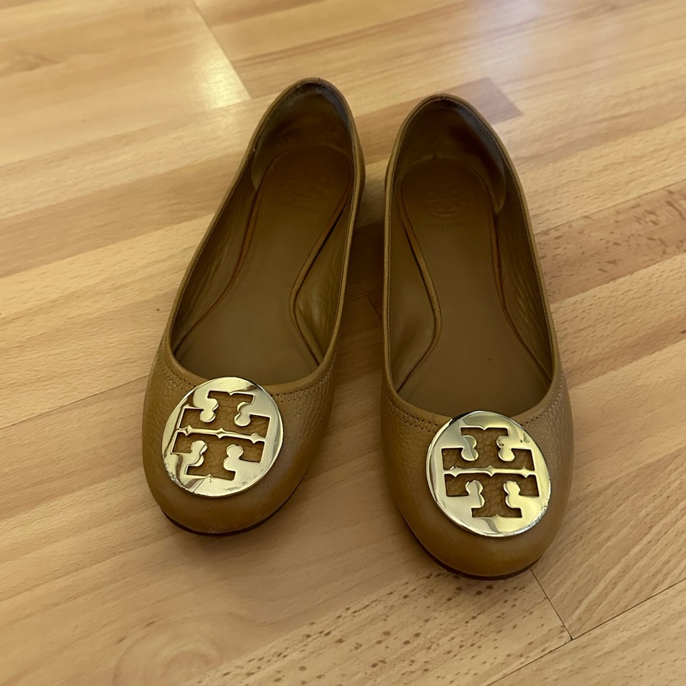 Tory Burch Tan Reva Flats